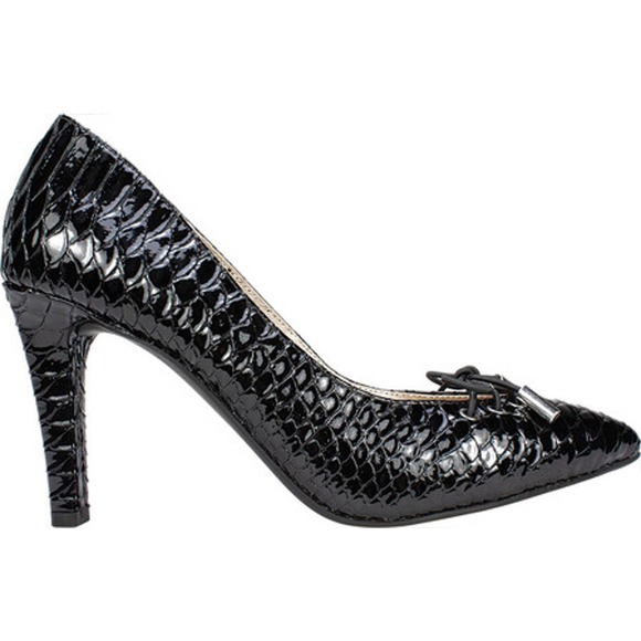 NIB Rialto Sz 7.5M MULLY Patent Leather Snakeskin Shoes Pumps Heels - Picture 5 of 6